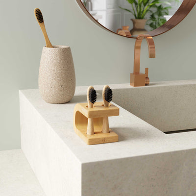 Bamboo Toothbrush Heads Holder