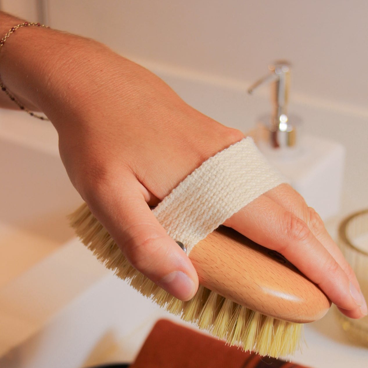 Body Brush & Glow used in a bathroom