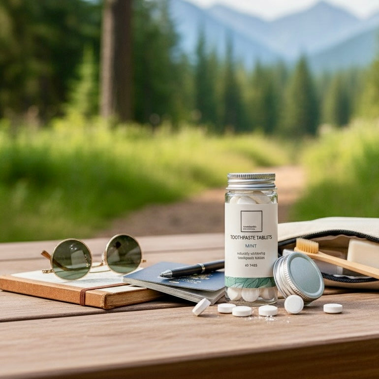 Fluoride-Free Toothpaste Tablets Glass Jar (60 tabs)